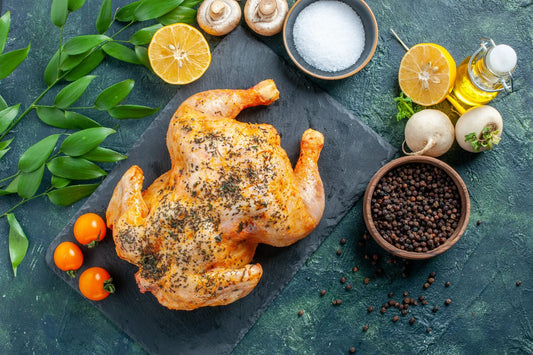 Lemon &pepper whole chicken